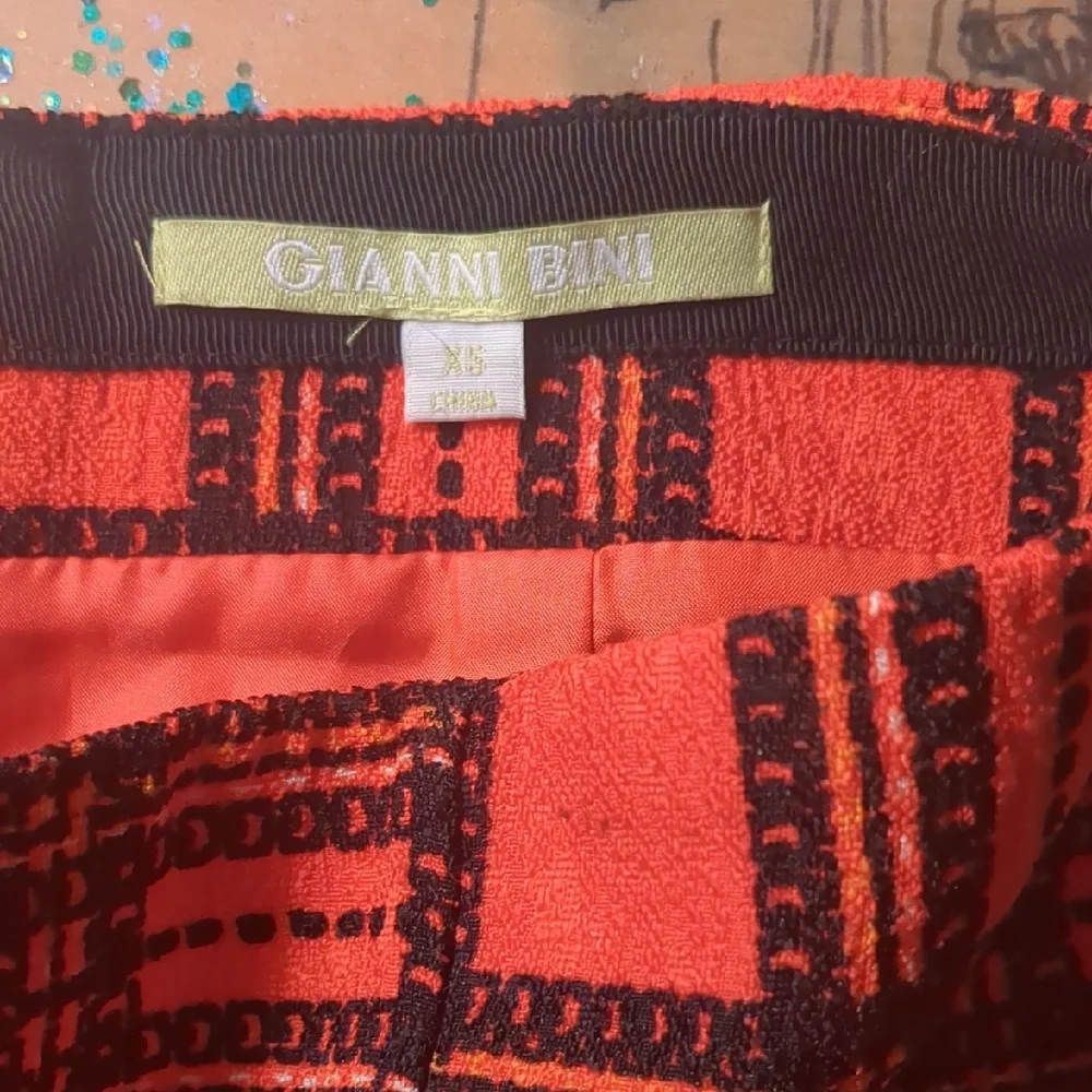 Gianni Bini Red and Black Plaid Mini Skirt - Picture 2 of 5
